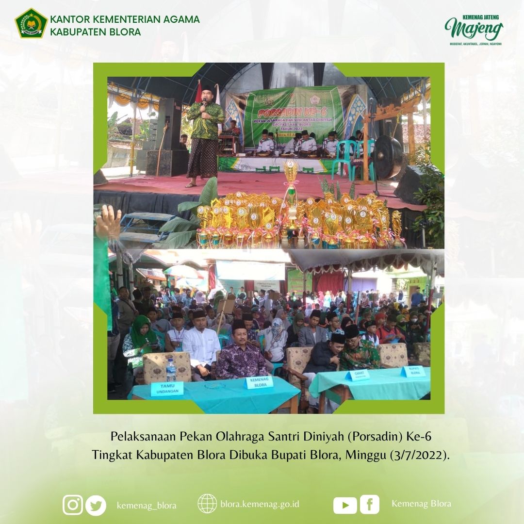 Bupati Blora Buka Porsadin ke 6