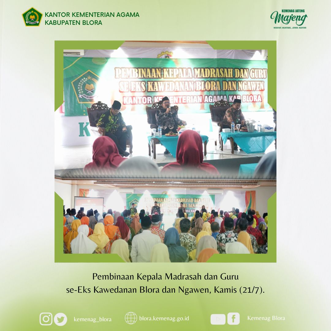 Lakukan Pembinaan, Kepala Kemenag Blora Minta Guru Tingkatkan Kedisiplinan