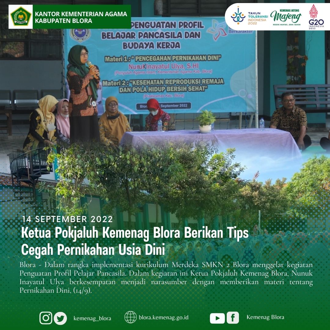 Ketua Pokjaluh Kemenag Blora Berikan Tips Cegah Pernikahan Usia Dini